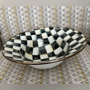 Mackenzie Childs courtly check salad bowl
